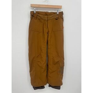 Obermeyer Bliss Snow Pants Junior 5 Brown Low Rise Studded Cargo Snowboard 75135